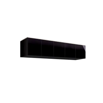 Антресоль для 5-х дверного шкафа Римини (Черный/серебро) РМАН-1(5)