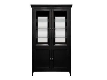 Витрина 2 дверная с зеркалом Manhattan (Черный)