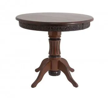 Стол Милорд (90х120 + юбка) т.орех+патина черный