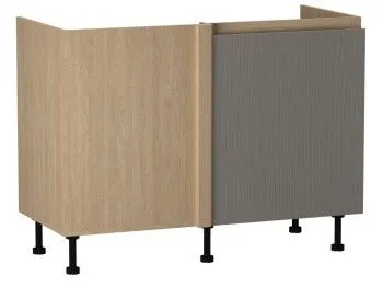 Стол под мойку угловой СМУ-120 правый, Женева (1154*534*870) Дуб Палермо/Серый камень , 22032