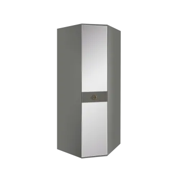 Шкаф угловой с зеркалом Римини СОЛО (Серый/Золото) РМШУ1/1(s)