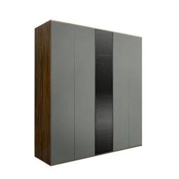 Шкаф 5-ти дв. Bogemia Woodline Air (Серый/Черный) БМШ2/5(1)