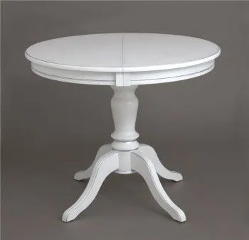 Стол Эгина (Белый/патина серебро/шпон дуб)