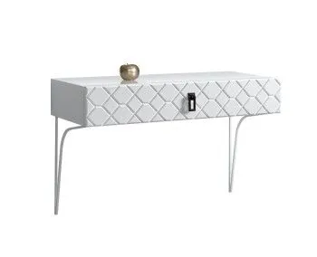 Стол туалетный (консоль) Bogemia Farfalle (Белый) (Lakobel/Черный) БМСТ-1(Fa)