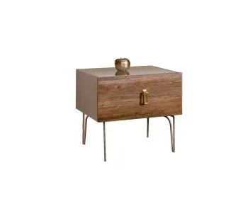 Тумба прикроватная Bogemia Wood Fa (Мокка) (Lakobel/Золото) БМТП-1(Wo)