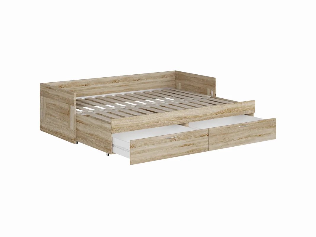 м. Марьина Роща - БРИМНЭС / СИРИУС кровать раздвижная ИКЕА / IKEA 80х200 сонома | изображение 1