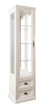 Витрина Натали 1-ств белый глянец