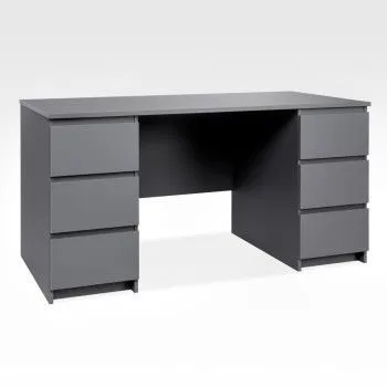 КАСТОР (KULLEN) стол письменный 6 ящиков 151х65 серый