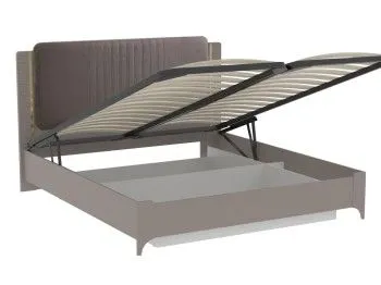 Кровать 1800 (велюр) с подъемным механизмом, Сиде (1892*2082*1200) Мокко