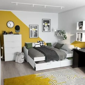 БРИМНЭС / СИРИУС кровать раздвижная ИКЕА / IKEA 90х200 белая