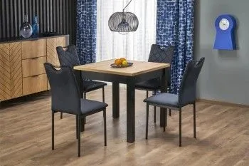 Стол обеденный Halmar QUBIK 80 (дуб артизан/черный)