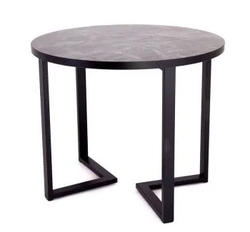 Стол круглый Лофт Зиг-Заг (ЛДСП 32 мм /Марцена темный / кромка чёрная)