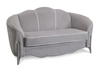 Диван Гравита 2х местный серый серебро без раскладного механизма