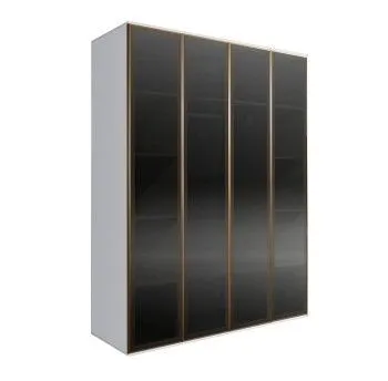 Шкаф 4-х дверный Bogemia Air (Белый/Золото) БМШ2/4(4)