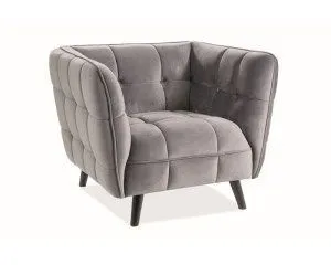 Кресло Signal CASTELLO 1 Velvet Bluvel 14 (серый)