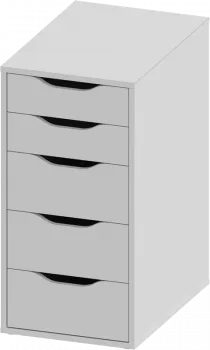 Центральный склад - Комод Ингар, 5 ящиков, 36x71x53 см, белый