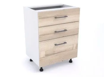 Стол с ящиками СЯ-60, Дублин (600*470*820) Дуб галифакс белый, 21617