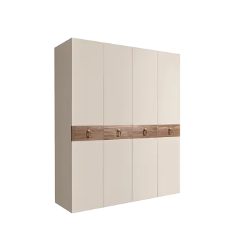 Шкаф 4-х дв. Bogemia Wood Fa (Слоновая кость/Золото) БМШ2/4(Wo)