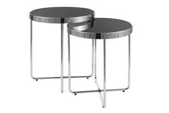 Комплект Signal SAGA (2 стола журнальных) черный/хром