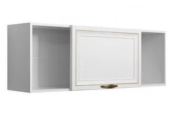 Полка навесная книжная Натали белый глянец