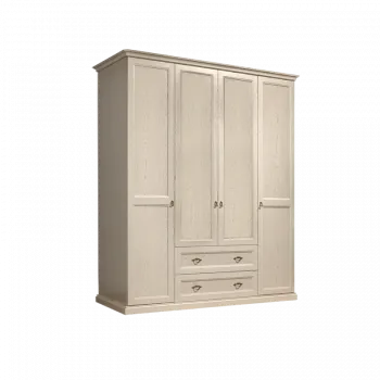 Шкаф 4-х дв. (без зеркал) для платья и белья с выдвижными ящиками Венеция дуб седан ВНШ2/41