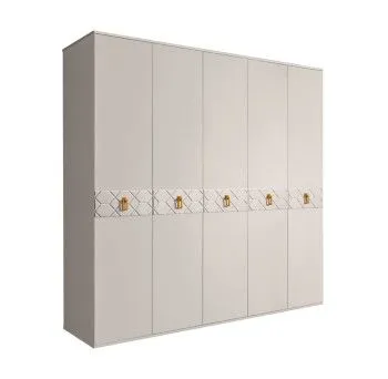 Шкаф 5-ти дв. Bogemia Farfalle (Шелк/Золото) БМШ2/5(Fa)