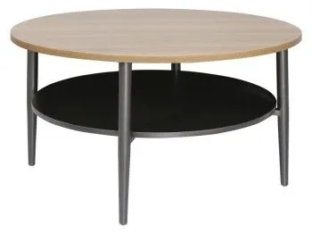 Стол журнальный Signal ELLA A (дуб/черный) 80/45