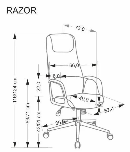Кресло компьютерное Halmar RAZOR (бежевый) | изображение 1
