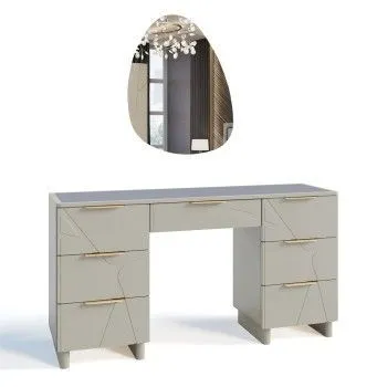 Зеркало Лейла светло серый камень