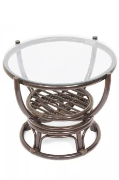 Столик журнальный со стеклом BENOA 5005 Орех