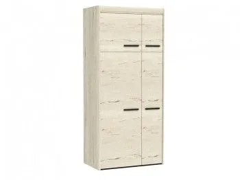 Шкаф М-1, 2-х дверный, Мале (900*530*2000) Дуб галифакс белый, 31207