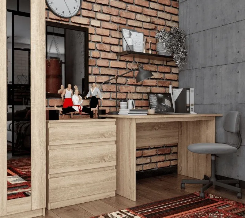 КАСТОР (KULLEN) стол письменный ИКЕА / IKEA 120х65 сонома | изображение 3
