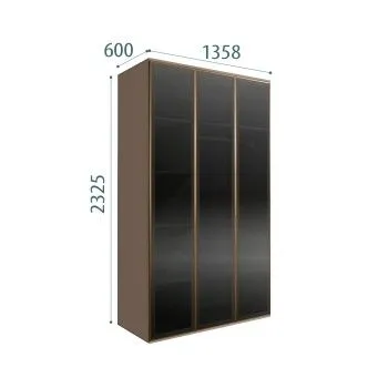 Шкаф 3-х дверный Bogemia Air (Мокка/Золото) БМШ2/3(3)