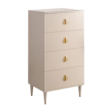Комод 4 ящика Римини СОЛО (Бежевый/Золото) РМКМ-6(s)