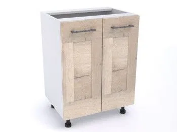 Стол С-60 2-х дверный, Дублин (600*470*820) Дуб галифакс белый, 21606