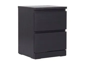 МАЛЬМ / VARMA Тумба прикроватная ИКЕА / IKEA 2, 40x54.8x40, шпон, черный