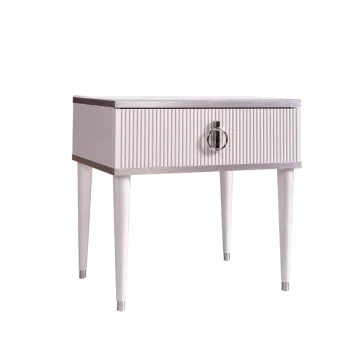 Тумба прикроватная Римини СОЛО (Белый/Серебро) РМТП-1(s)