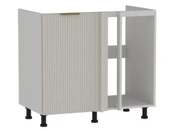 Стол под мойку угловой СМУ-100, Монза (900*554*820) Экокожа Бежевый, 23113