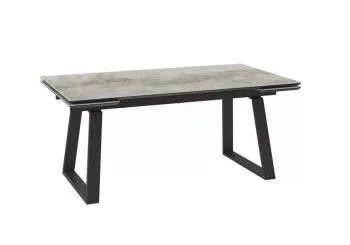 Стол с керамическим покрытием Chelsy-180 (180+45+45)х98 / Stone gold premium cer/Черный)