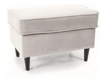 Пуф Signal RON VELVET (светло-серый/венге)