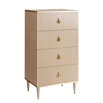 Комод 4 ящика Римини СОЛО (Латте/Золото) РМКМ-6(s)