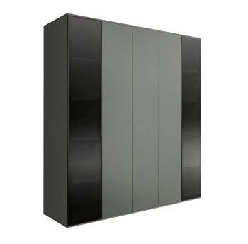 Шкаф 5-ти дв. Bogemia Air (Серый/Черный) БМШ2/5(2)