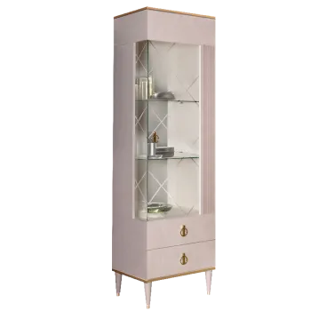 Витрина 1-ств. Римини СОЛО (Латте/Золото) (Левая) РМВ1-1С(s)