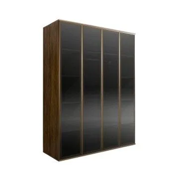 Шкаф 4-х дверный Bogemia Woodline Air (Wood/Золото) БМШ2/4(4)