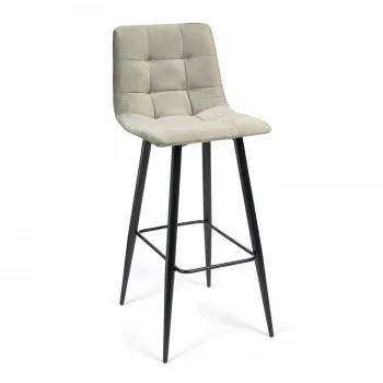 Стул барный CHILLY (mod.7095б) серый barkhat 26/черный