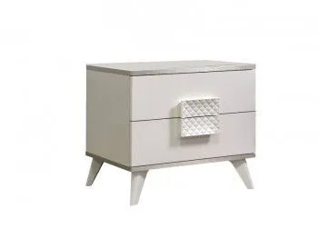 м. Марьина Роща - Тумба прикроватная (левая/правая) Диора слоновая кость/серебро ДТП-1