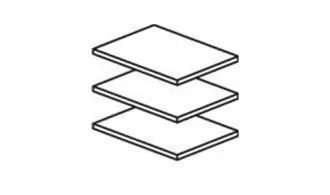 Полки для шкафа Патрисия 2-ств караваджо глянец