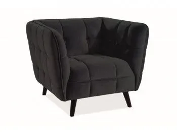 Кресло Signal CASTELLO 1 Velvet Bluvel 19 (черный)
