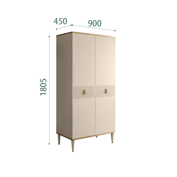 Шкаф-пенал Римини СОЛО (Ваниль/Золото) РМП-2(s)