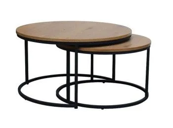 Комплект Signal ATLANTA II, 2 стола журнальных (дуб/черный)